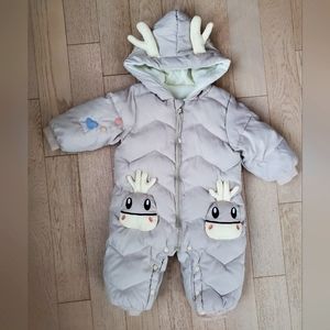 80cm (9-12m) Puffer Raindeer Snowsuit